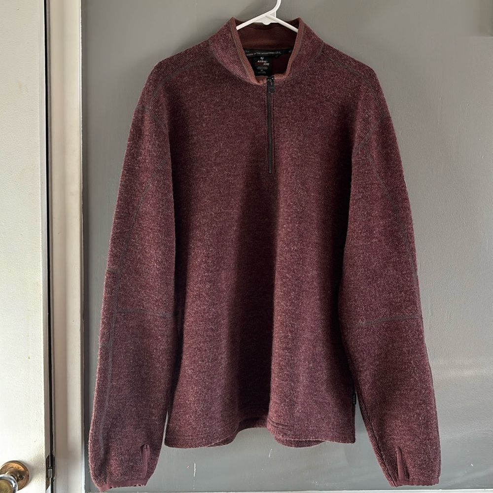 KUHL Men's Thermo Kore Long Sleeve 1/4 Zip Pullover Sweater Fleece Lining XL
